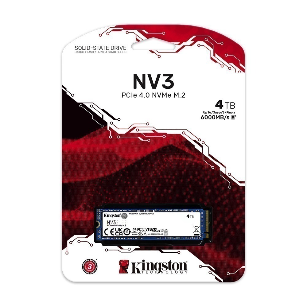 金士頓 Kingston NV3 PCIe 4.0 NVMe SSD 固態硬碟 500G 1TB 2TB 4TB 公司貨-細節圖5