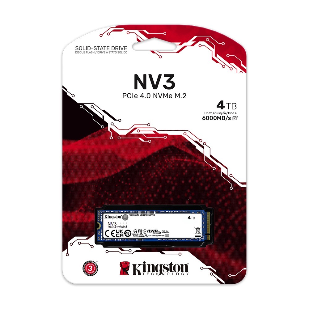 金士頓 Kingston NV3 PCIe 4.0 NVMe SSD 固態硬碟 500G 1TB 2TB 4TB 公司貨-細節圖5