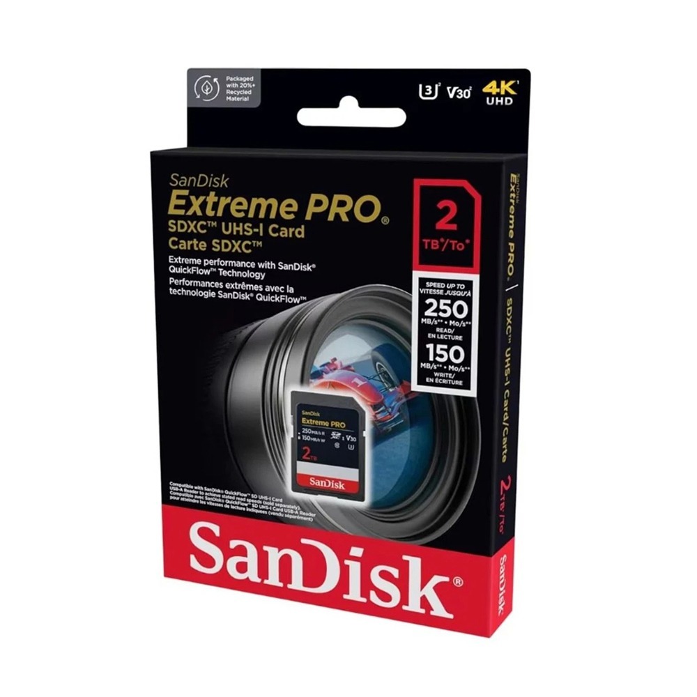 SanDisk 2TB 新版 Extreme PRO SDXC UHS-I U3 專業攝影 250MB/s 高速 記憶卡-細節圖3