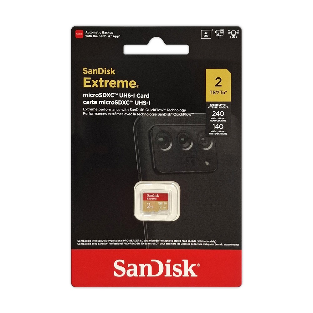 SanDisk Extreme 2TB MicroSD 記憶卡 UHS-I V30 A2 讀取速度240MB/s-細節圖3