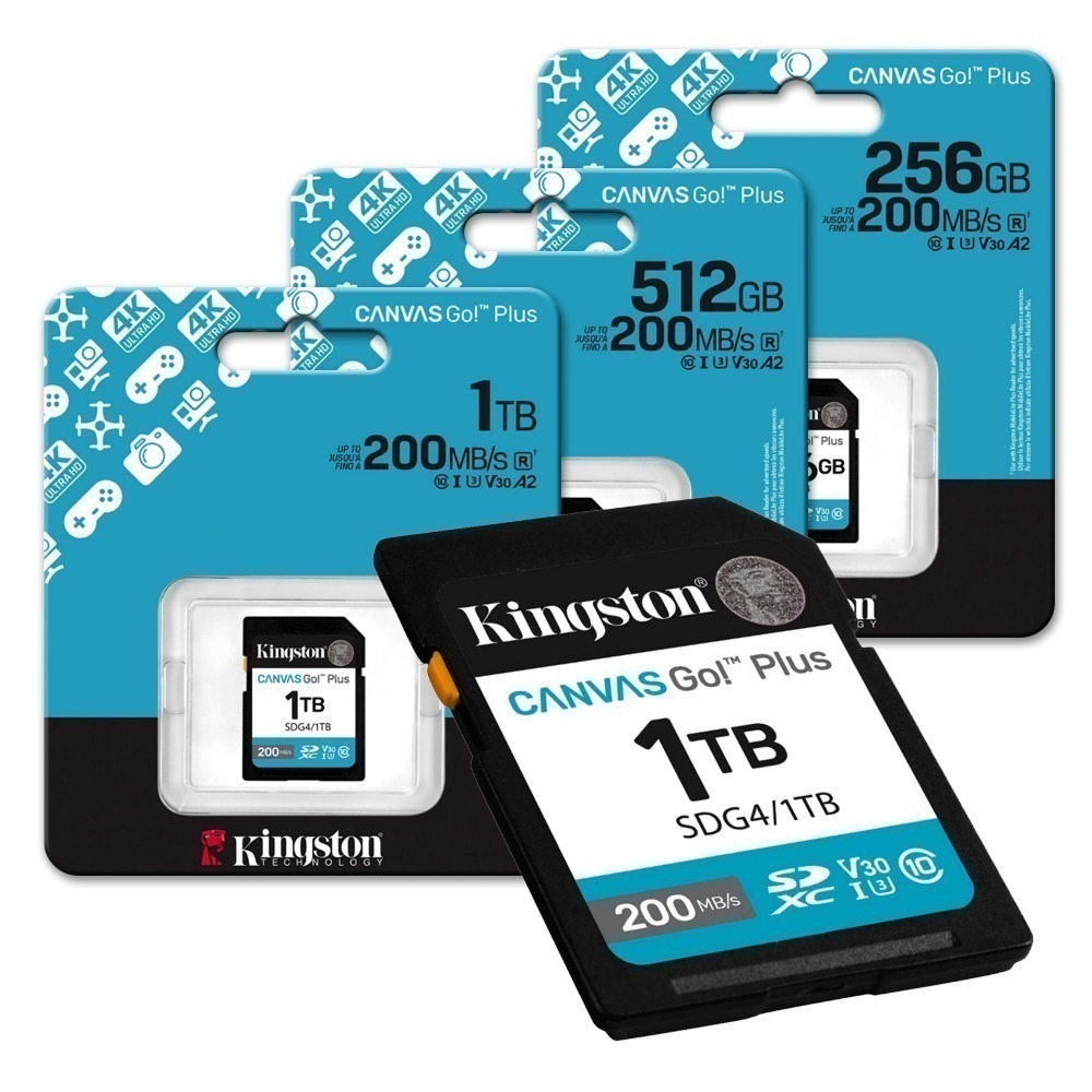 Kingston Canvas Go! Plus SDG4 SDXC U3 V30 相機記憶卡 速度200MB/s-細節圖3
