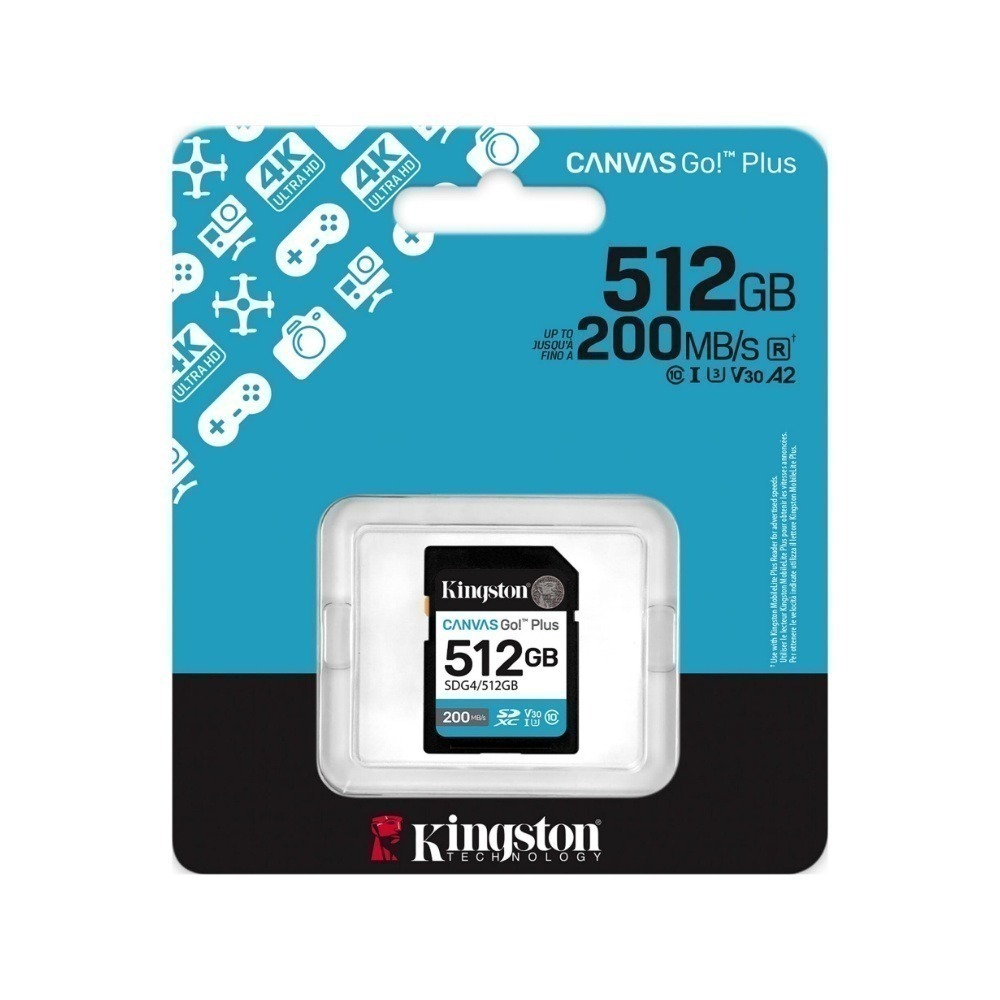 Kingston Canvas Go! Plus SDG4 SDXC U3 V30 相機記憶卡 速度200MB/s-細節圖7