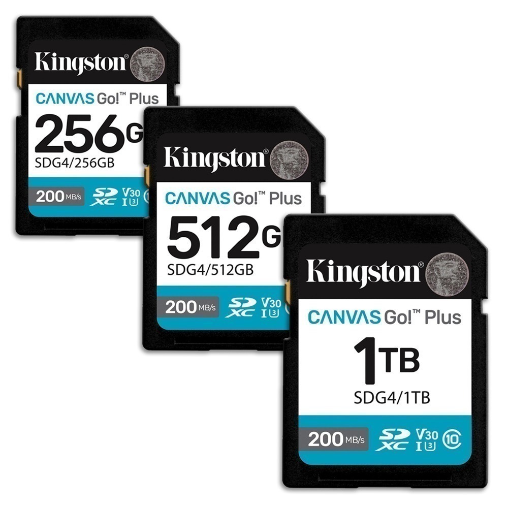 Kingston Canvas Go! Plus SDG4 SDXC U3 V30 相機記憶卡 速度200MB/s-細節圖2