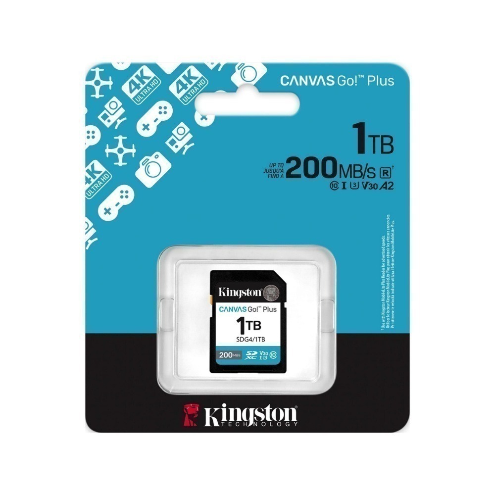 Kingston Canvas Go! Plus SDG4 SDXC U3 V30 相機記憶卡 速度200MB/s-細節圖8
