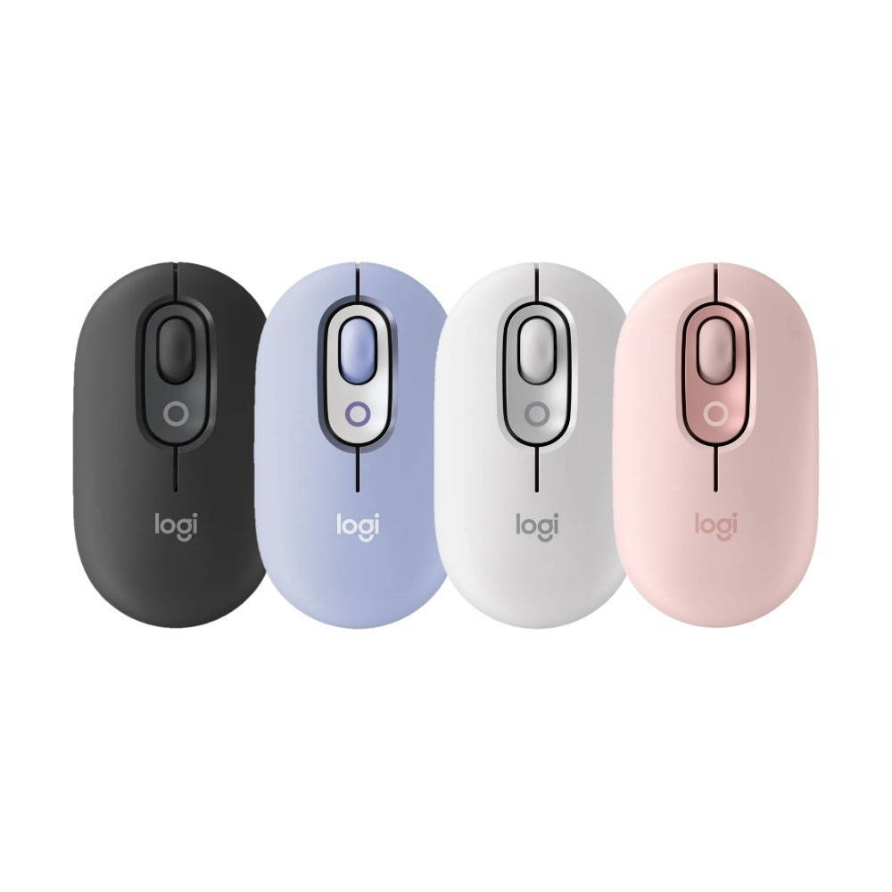 Logitech 羅技 POP MOUSE 無線藍牙滑鼠 石墨黑/珍珠白/薰衣紫/玫瑰粉-細節圖3