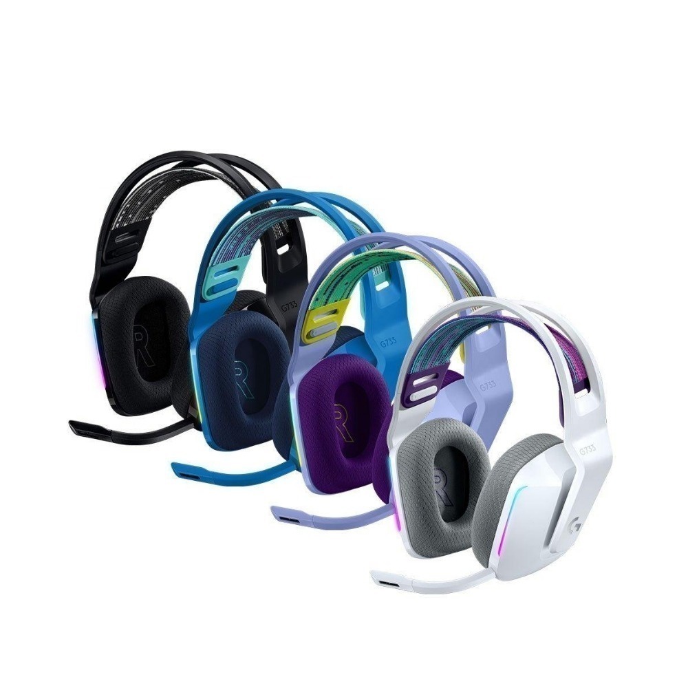 Logitech G 羅技 G733 LIGHTSPEED 無線 RGB 炫光 電競 耳機麥克風 黑/白/藍/紫-細節圖2