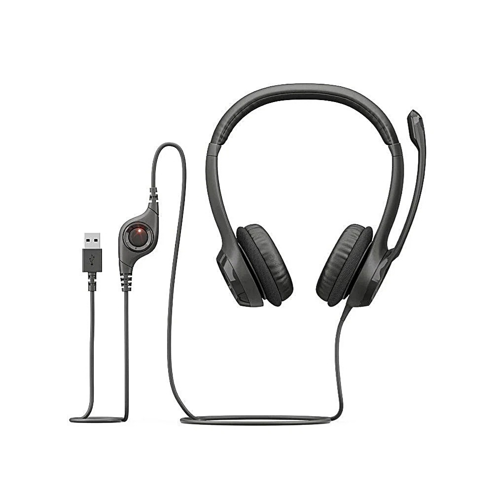 Logitech 羅技 H390 有線耳機麥克風 石墨灰/玫瑰粉/珍珠白-細節圖7
