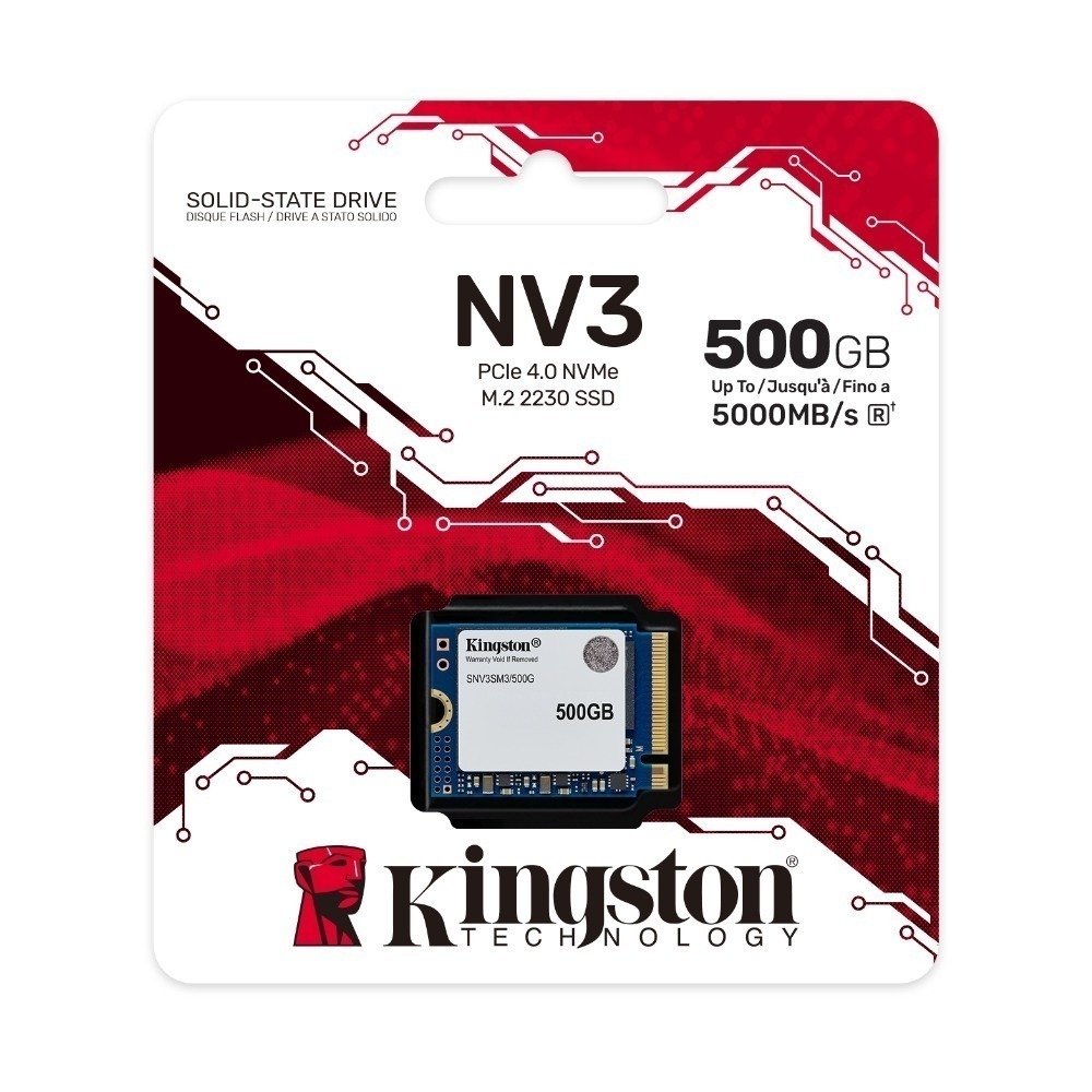 金士頓 500G 1TB 2TB NV3 PCIe 4.0 NVMe M.2 2230 SSD 高速固態硬碟-細節圖3