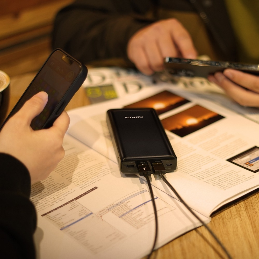 ADATA 威剛 C20 行動電源 20000mAh 3孔輸出 黑/白 公司貨-細節圖4