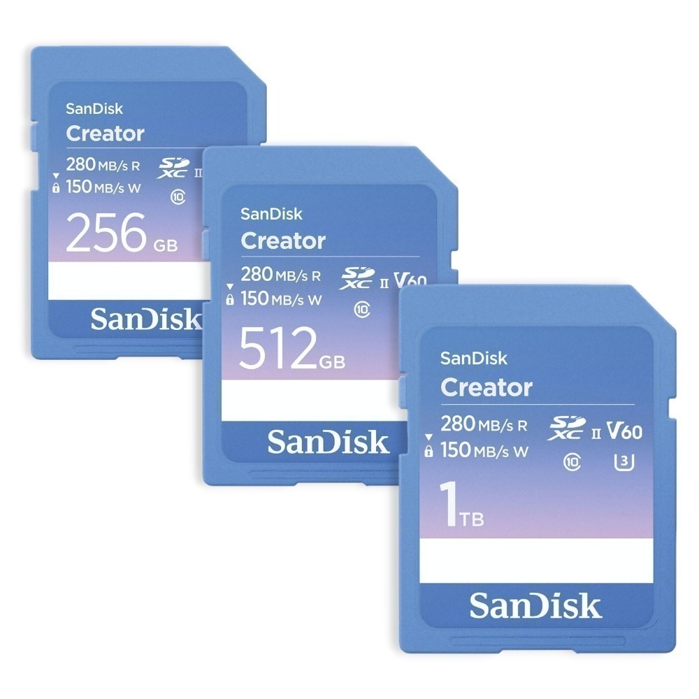 SanDisk Creator 128G 256G 512G 1TB 記憶卡 SDXC UHS-II U3 V60-細節圖2