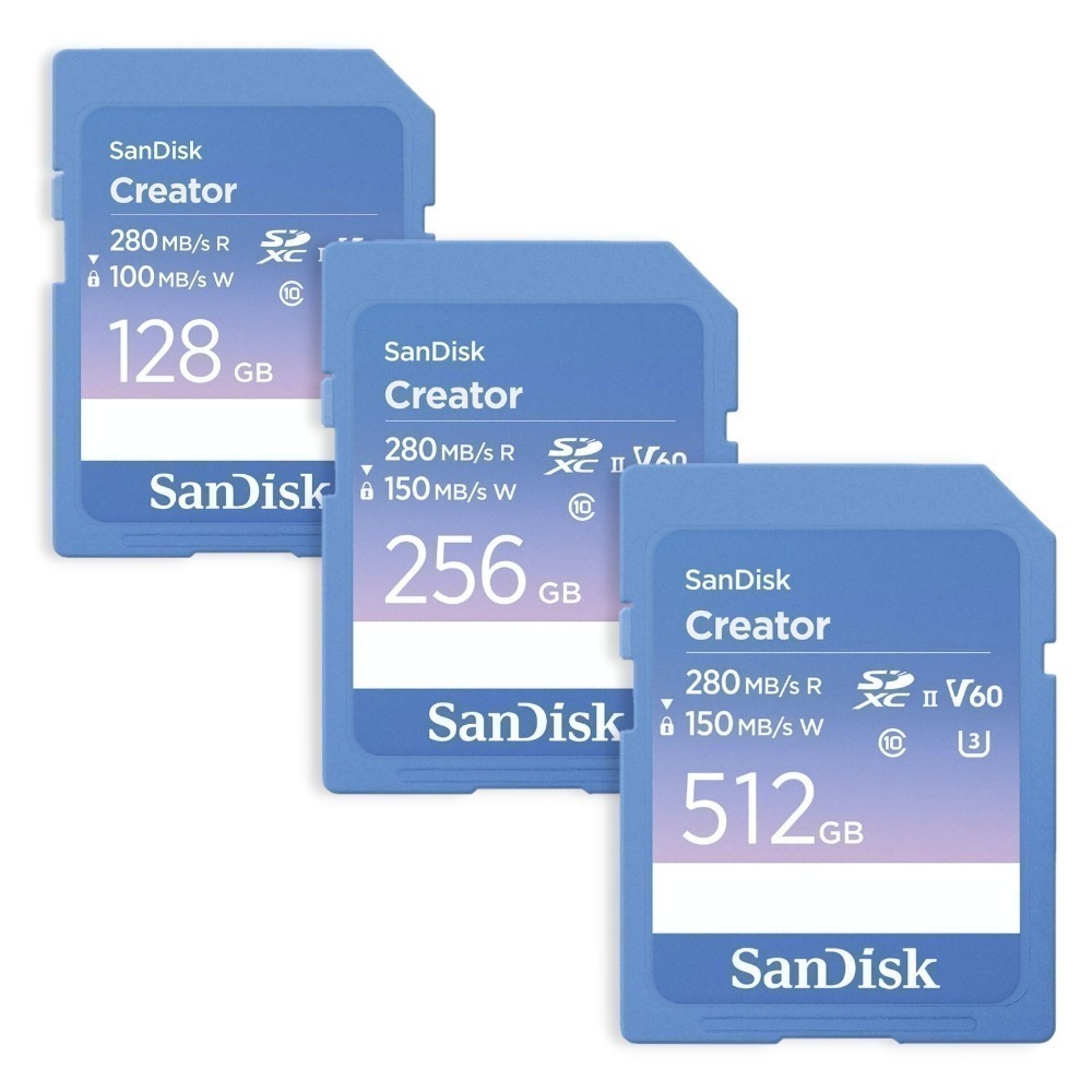 SanDisk Creator 128G 256G 512G 1TB 記憶卡 SDXC UHS-II U3 V60-細節圖3