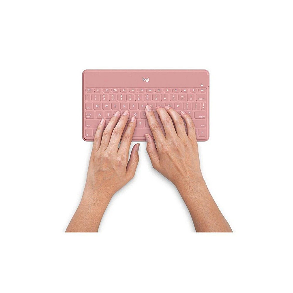 Logitech Keys-To-Go 輕巧藍牙鍵盤 適用iPhone iPad Apple TV 粉/黑色-細節圖4