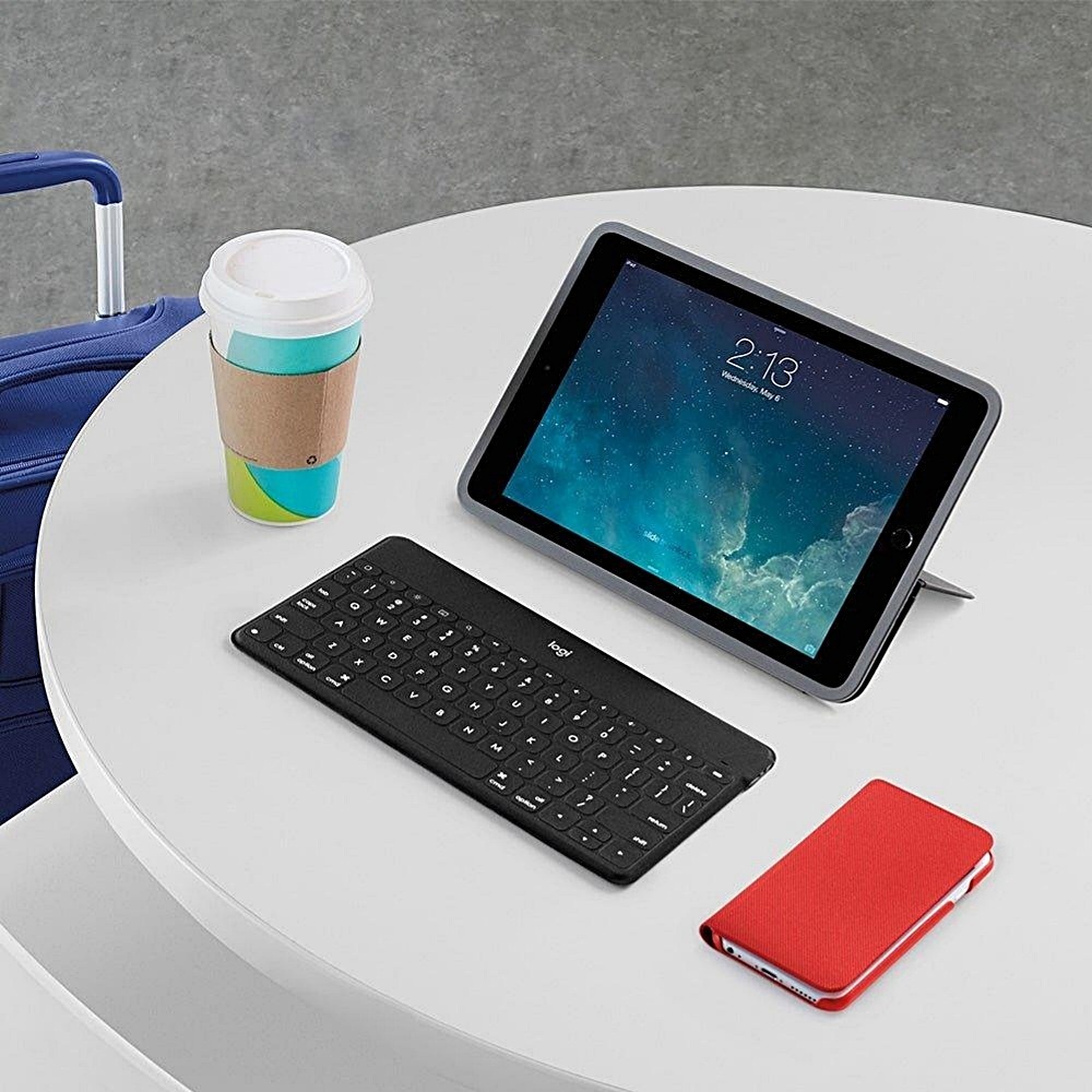 Logitech Keys-To-Go 輕巧藍牙鍵盤 適用iPhone iPad Apple TV 粉/黑色-細節圖6