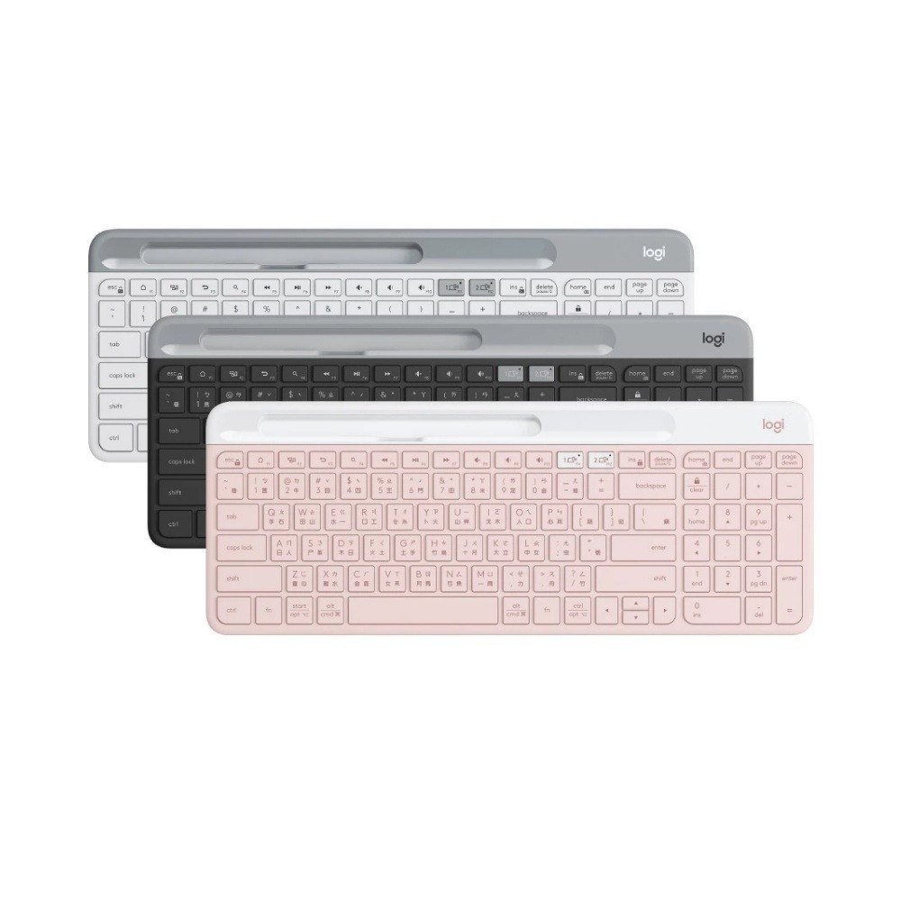 Logitech 羅技 K580 超薄 跨平台無線藍牙鍵盤 粉/石墨黑/珍珠白-細節圖2