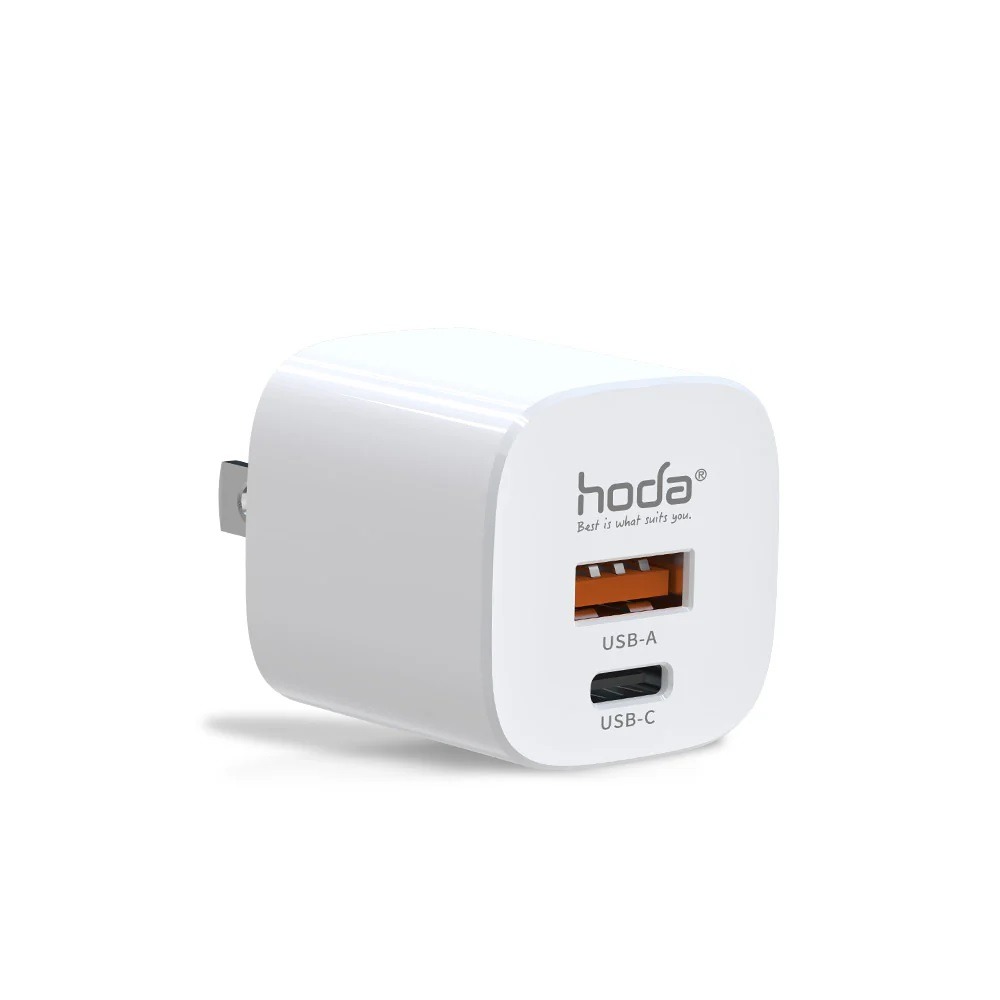 HODA 33W GaN氮化鎵 智慧雙孔 電源供應器 / 極速智能 充電器 豆腐頭 PD 快充-細節圖2