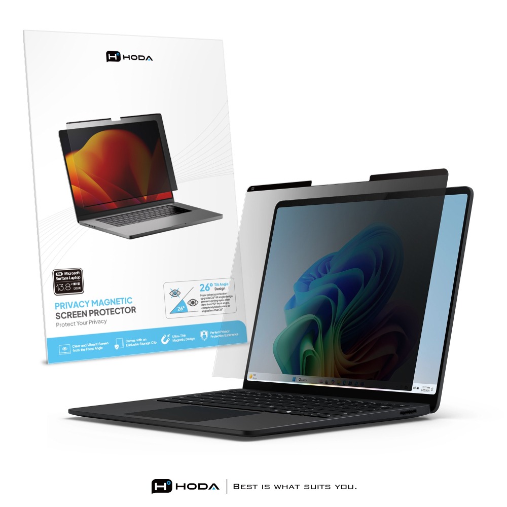 HODA 磁吸防窺 保護貼 微軟Surface 系列 Surface Laptop 第7版 13.8吋 15吋-細節圖2