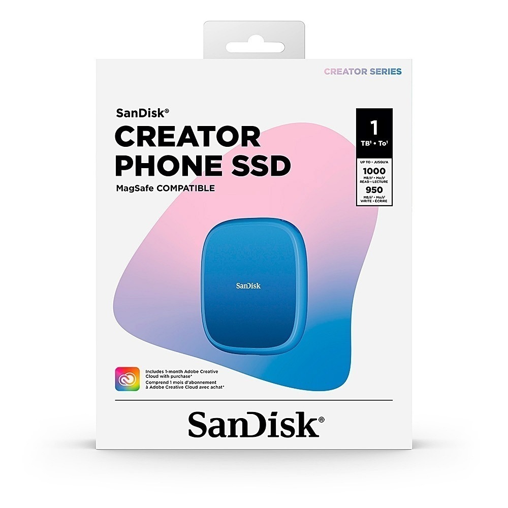 SanDisk 1TB 2TB Creator Phone 可攜帶 固態式 SSD硬碟 公司貨 MagSafe相容-細節圖6