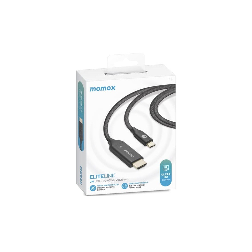 MOMAX Elite Link 2M USB-C to HDMI 2.0 4K連接線 影音轉接線 18Gbps頻寬-細節圖10