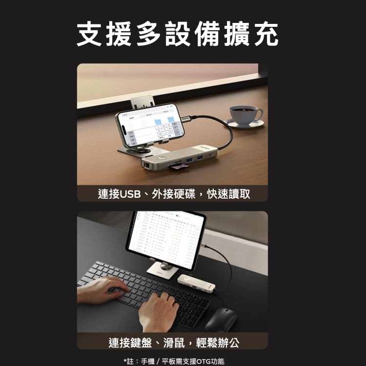 MOMAX 摩米士 ONELINK 8合1 USB-C 多功能傳輸充電轉接器 HDMI-4K 鈦金色 HUB-細節圖8