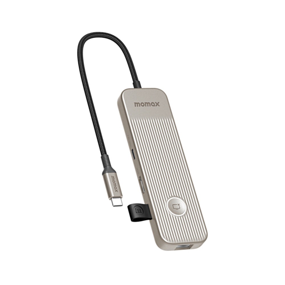 MOMAX 摩米士 ONELINK 8合1 USB-C 多功能傳輸充電轉接器 HDMI-4K 鈦金色 HUB-細節圖10