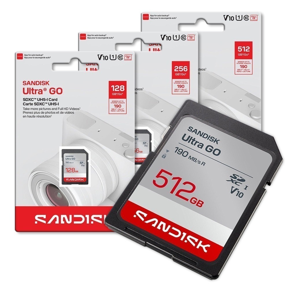 SanDisk Ultra GO 32G 64G 128G 256G 512G U1 V10 SDXC 相機記憶卡-細節圖2