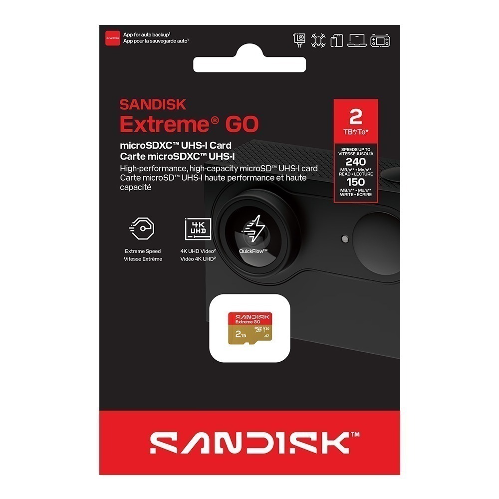 SanDisk Extreme GO 256G 512G 1TB 2TB microSD U3 V30 記憶卡-細節圖2
