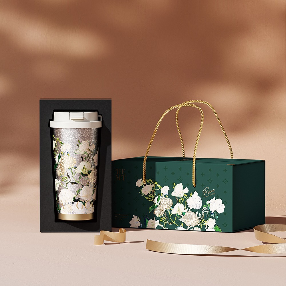 GERM格米 THE MET致敬梵古系列純鈦閃耀杯 玫瑰 500ML-細節圖3