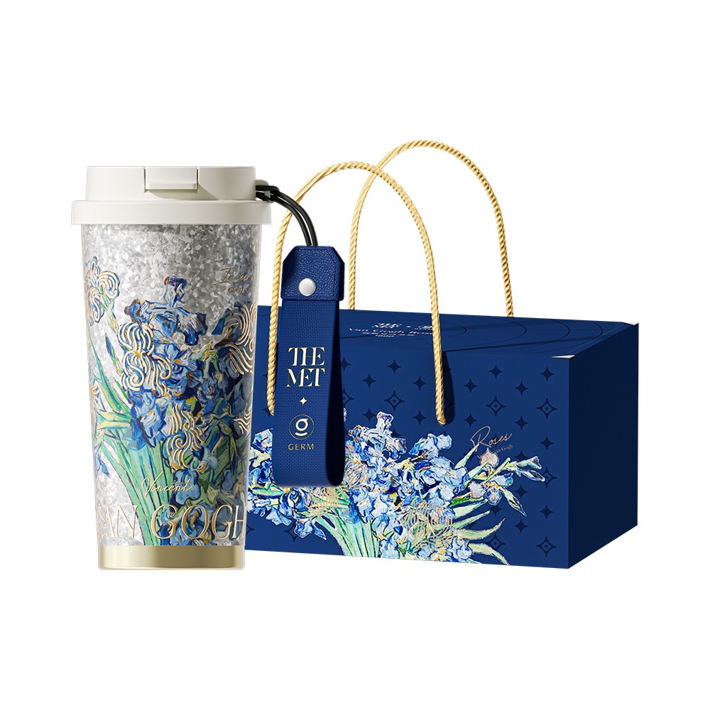 GERM格米 THE MET致敬梵古系列純鈦閃耀杯 鳶尾花 500ML-細節圖2