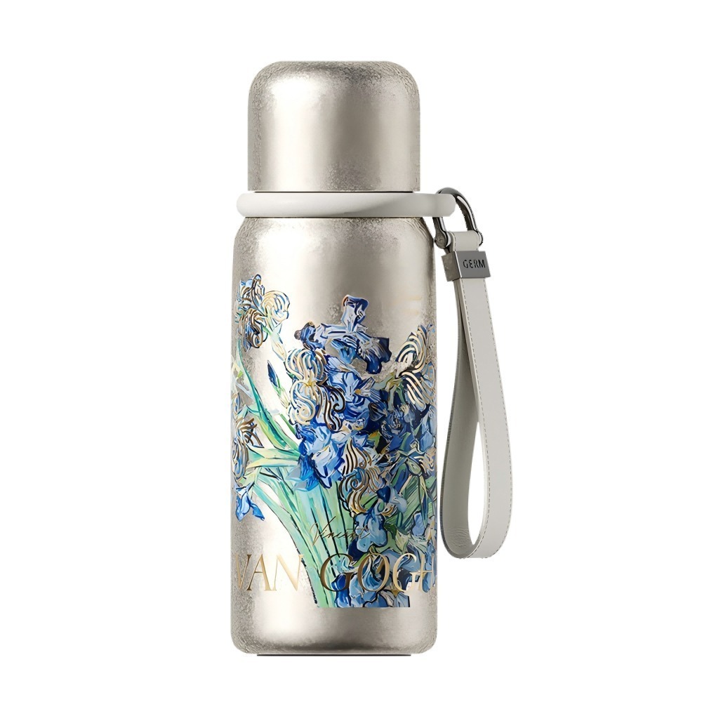 GERM格米 THE MET致敬梵古系列 迷你悅動鈦杯 玫瑰/鳶尾花 580ML-規格圖3