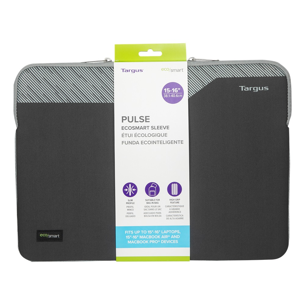 Targus Pulse II EcoSmart 15-16 吋環保輕薄內膽包 - 炭灰色 (TBS97104)-細節圖4