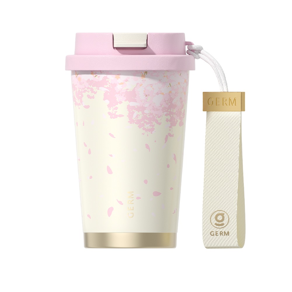 GERM格米 花語系列咖啡杯 漸變粉/奶白 390ML-規格圖1