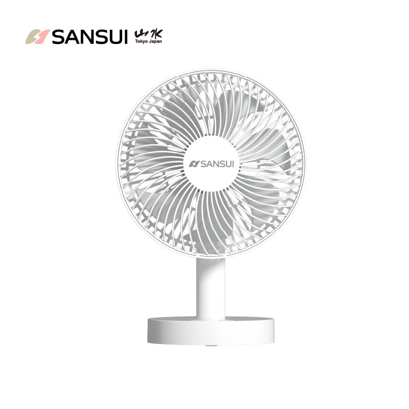 SANSUI山水 8吋桌上型隨行風扇 SDF-T67 白-細節圖2
