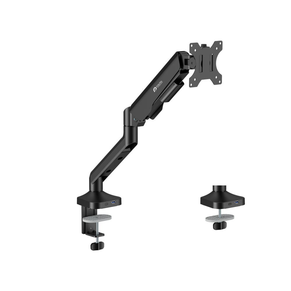 Raymii 瑞米 LS-107-M1 氣壓式 USB3.0 TYPE-C 高承重螢幕支架 螢幕架 螢幕增高支架-細節圖2
