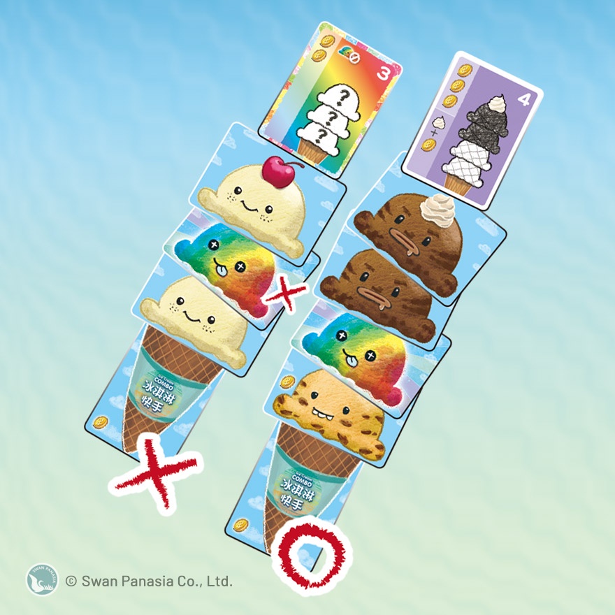 ICE CREAM COMBO 冰淇淋快手2.0 新天鵝堡桌遊♣桌遊森林-細節圖2