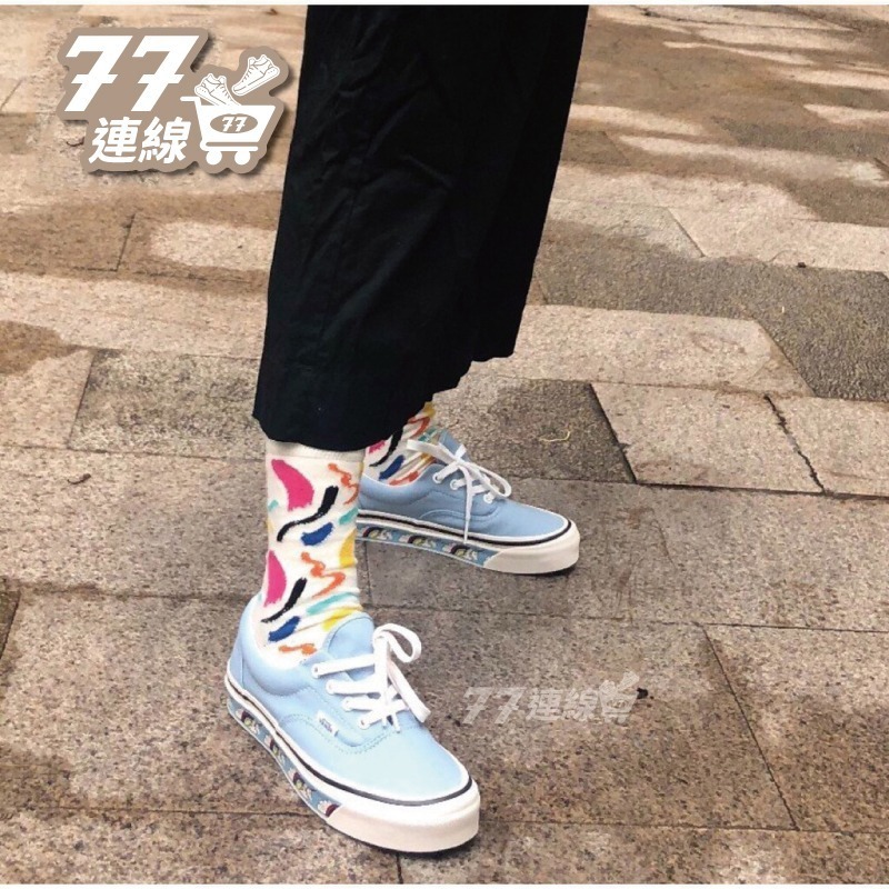 Vans Era 95 DX authentic 獨角獸 淡藍色 運動鞋 滑板鞋 情侶帆布鞋 休閒鞋 男鞋 女鞋-細節圖3