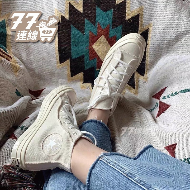 Converse 70 Renew 再生 奶油白 粗布不修邊 米白 環保 帆布鞋 167749C-細節圖8