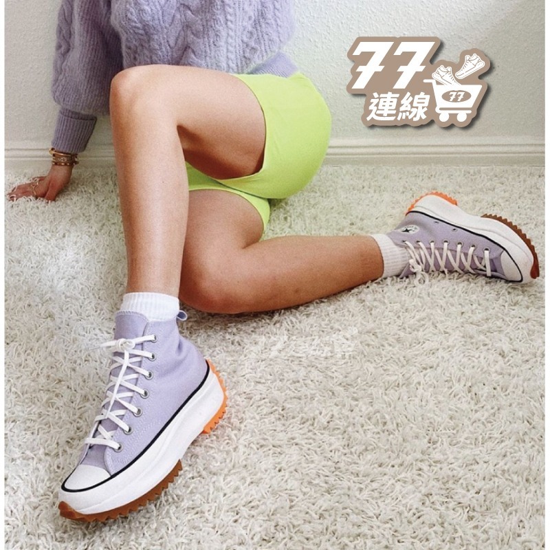 Converse Run Star hike 高筒 黑白 基本款 白色 厚底 增高 鋸齒鞋 166800C-細節圖5