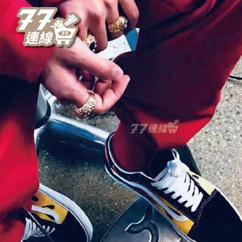 Vans Old Skool Flame 火焰 黑白 基本款 男女鞋【VA38G1PHN】