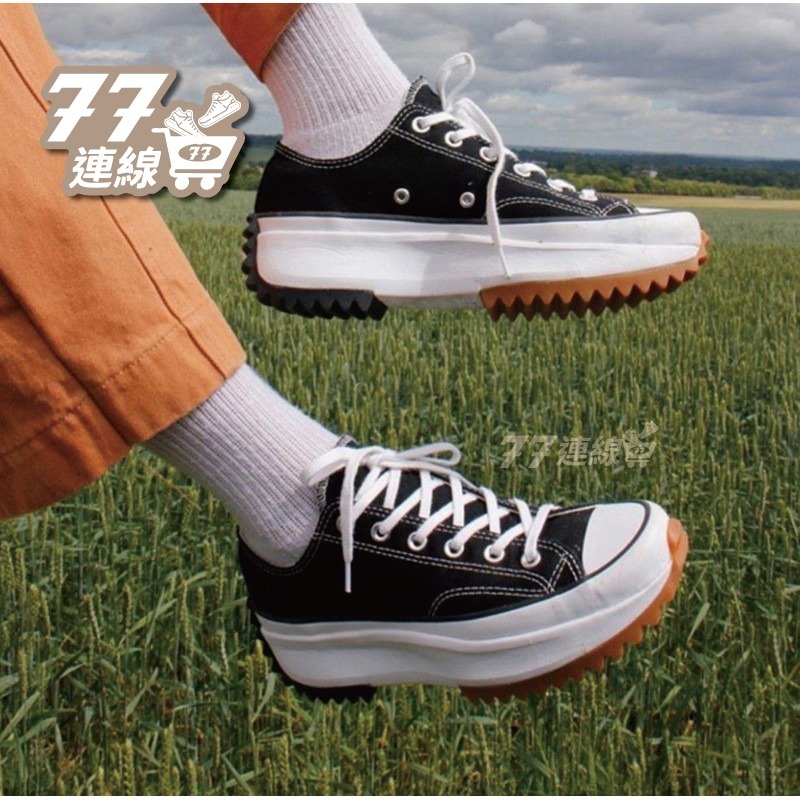 Converse Run Star Hike 鋸齒鞋 厚底 增高 黑白 低筒 168816C-細節圖2