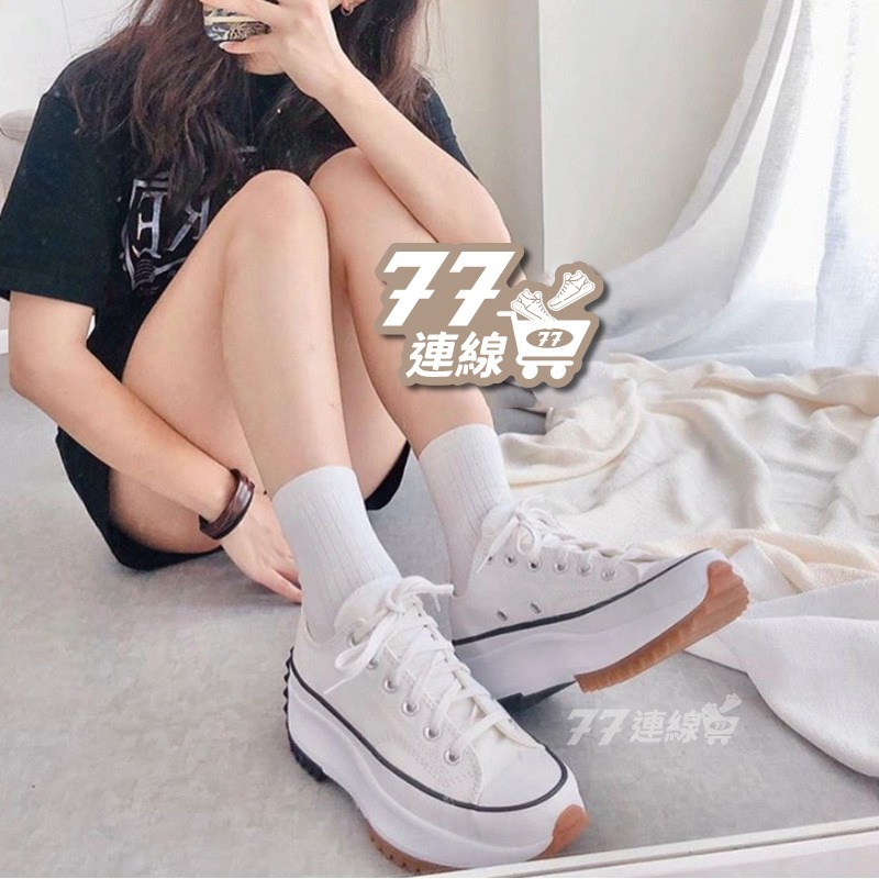 Converse Run Star Hike 鋸齒鞋 厚底 增高 黑白 低筒 168816C-細節圖4