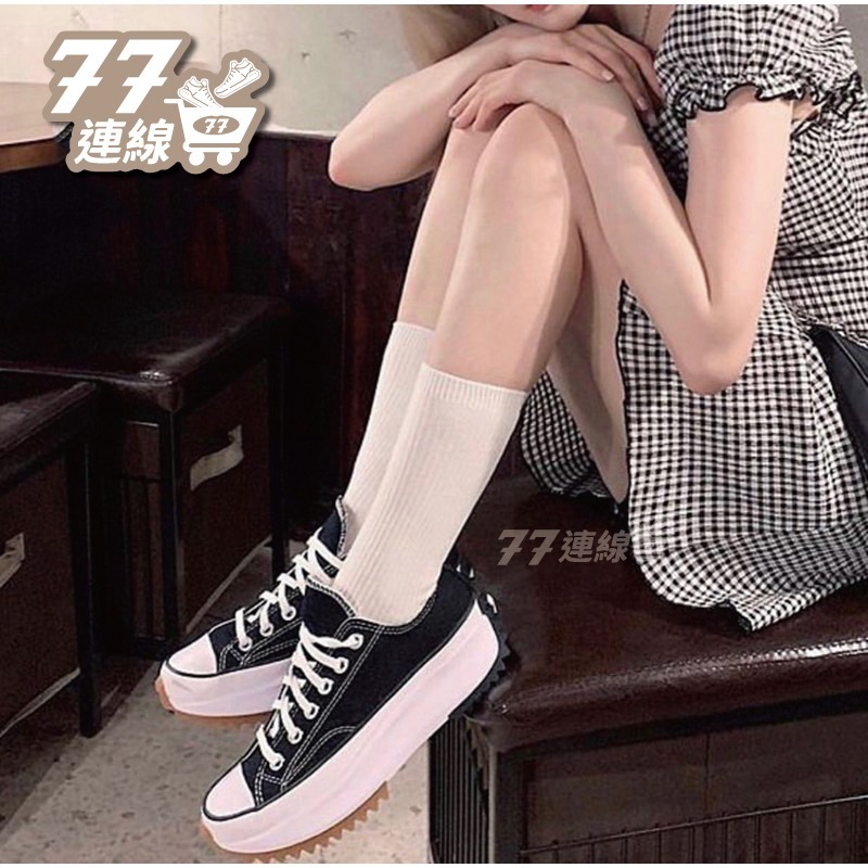 Converse Run Star Hike 鋸齒鞋 厚底 增高 黑白 低筒 168816C-細節圖5