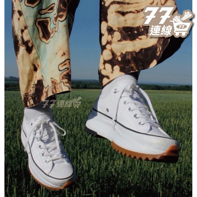 Converse Run Star Hike 鋸齒鞋 厚底 增高 黑白 低筒 168816C-細節圖8