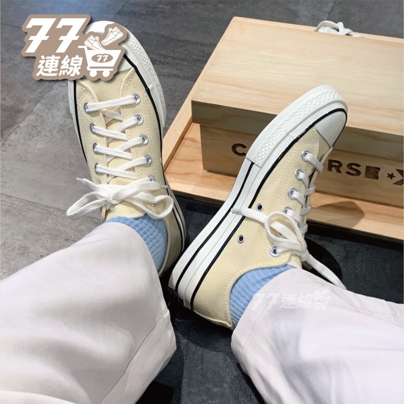 Converse 1970 帆布鞋 高筒 暖黃 黃 淡黃 奶油黃 奶油 鵝黃 A00458C-細節圖11