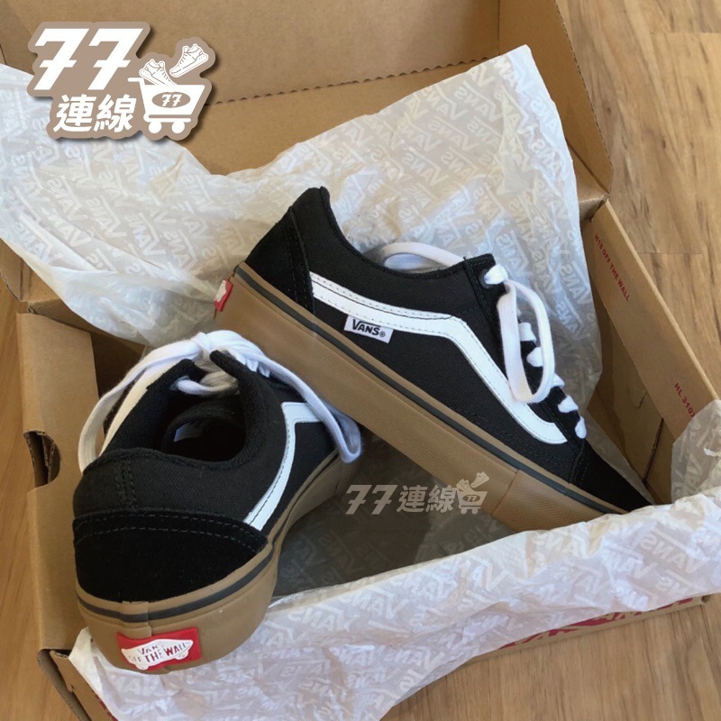 Vans Skate Old Skool SB 滑板鞋 焦糖底 黑白 基本款 棋盤格 全黑-細節圖2