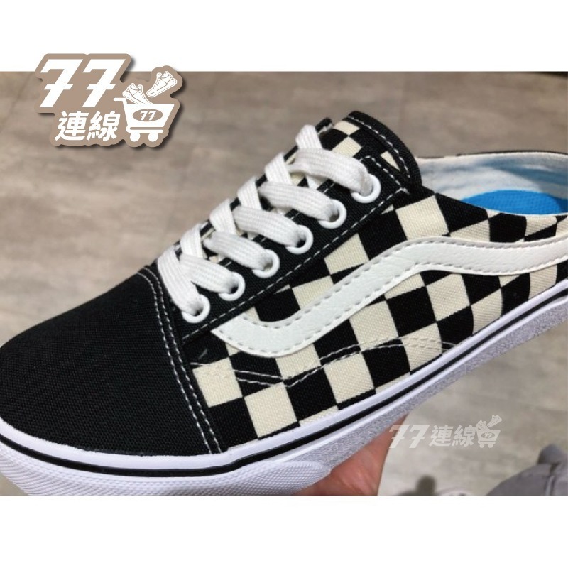 Vans Old Skool Mule 黑白棋盤格子 半拖 基本款 穆勒鞋 懶人鞋 拖鞋 帆布鞋 男鞋 女鞋-細節圖8