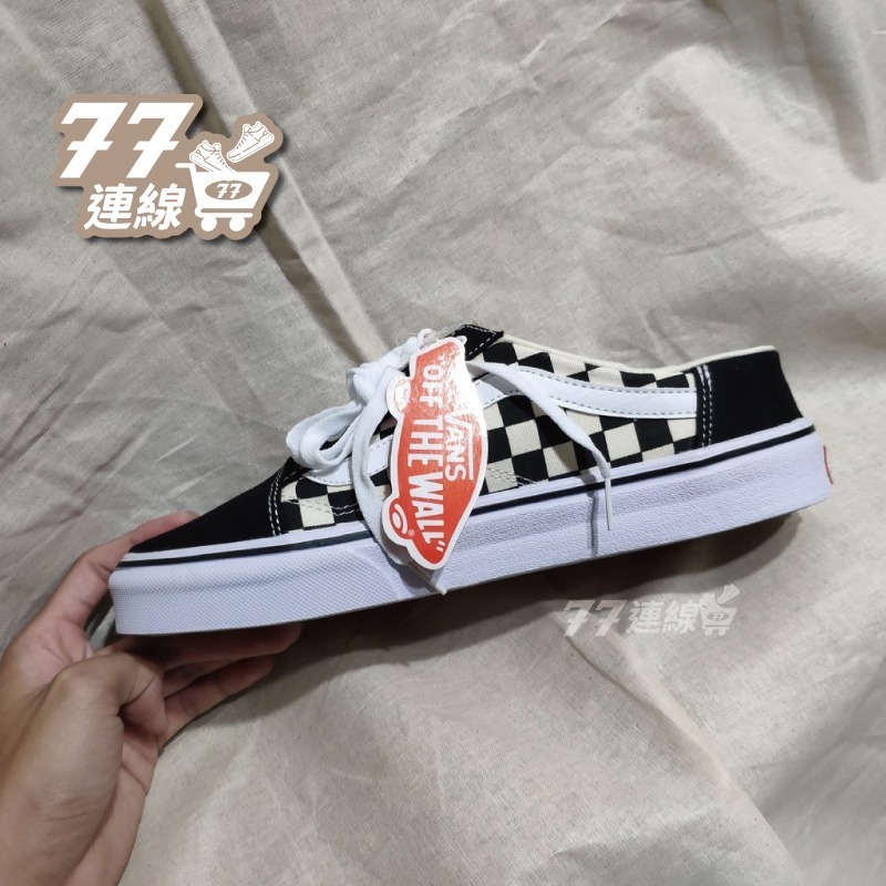 Vans Old Skool Mule 黑白棋盤格子 半拖 基本款 穆勒鞋 懶人鞋 拖鞋 帆布鞋 男鞋 女鞋-細節圖9