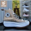 Converse Run StarHike 鋸齒鞋 似JW聯名款 增高黑色 低筒厚底帆布-規格圖9