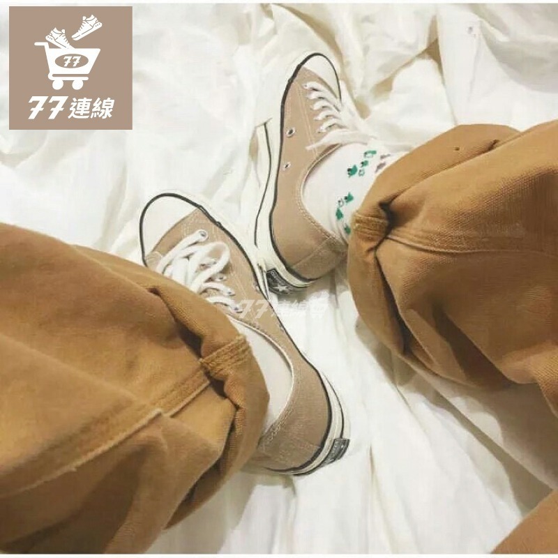 Converse1970s 奶茶色 奶油底 低筒 高筒 三星標 帆布 休閒鞋板鞋 情侶-細節圖7