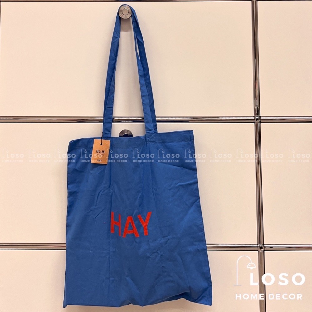 全現貨12H  HAY Tote Bag 正品🇩🇰logo藍色購物袋 綠色限定款帆布袋㆐LOSO㆐旅行袋大容量出國-細節圖2