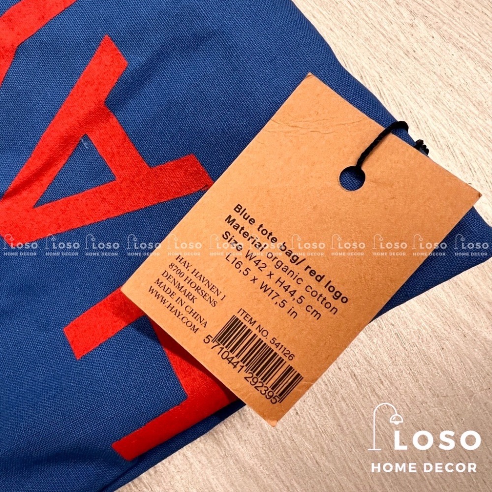 全現貨12H  HAY Tote Bag 正品🇩🇰logo藍色購物袋 綠色限定款帆布袋㆐LOSO㆐旅行袋大容量出國-細節圖3